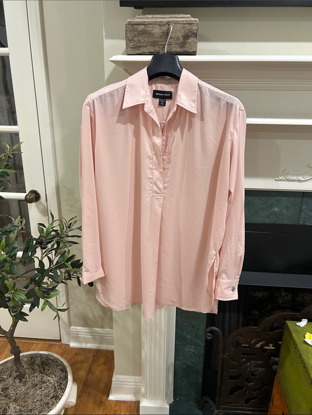 Eileen Fisher Pink Silk-Blend Men's Shirt